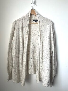 Adrienne Vittadini Cream Speckled women’s Cardigan size LARGE